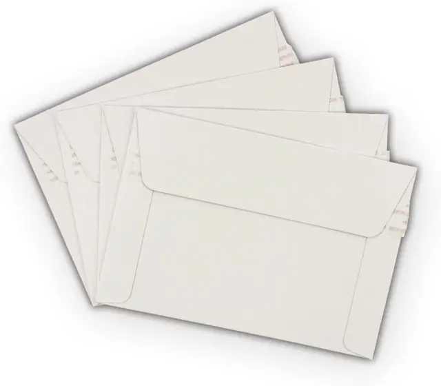 75  6.5 X 4.5 Rigid Photo Mailers Stay Flats White Cardboard Self Seal Envelopes