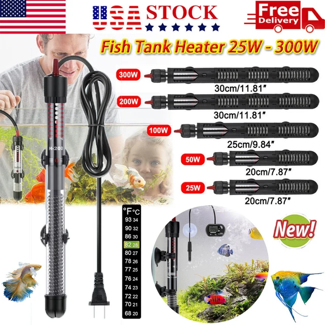 Aquarium Heater Submersible Auto Thermostat Heater Fish Tank Water Heating Rods