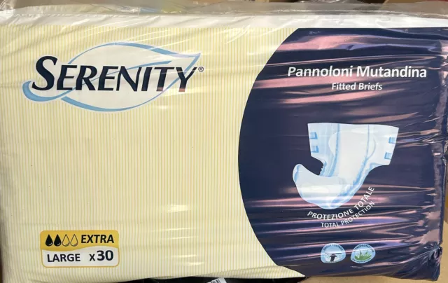 120 PANNOLONI A MUTANDINA PER ADULTI SERENITY EXTRA TG LARGE 4 conf da 30pz