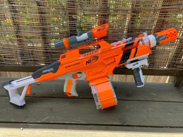NERF N-Strike AccuStrike Stratohawk With Drum Scope Barrel Grip NERF N-Strike AccuStrike Stratohawk With Drum Scope Barrel Grip