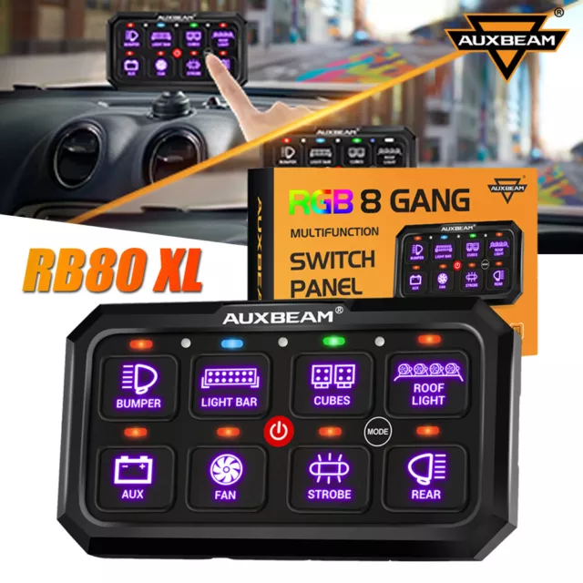 AUXBEAM RA80 XL RGB 8 Gang Switch Panel For Polaris Circuit Control RZR PRO XP 4