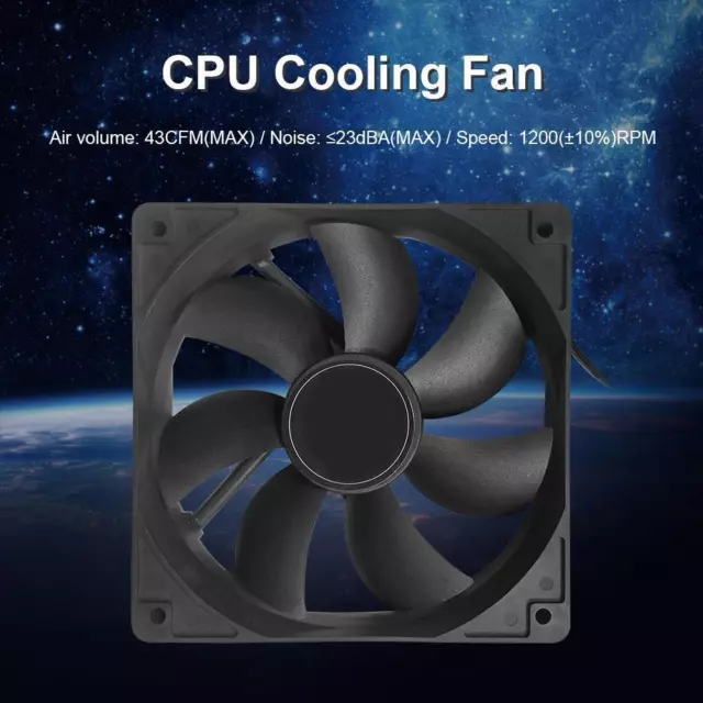 fr 120mm 4 Pin PC Case CPU Cooling Fan Quiet Radiator Heatsink Computer Accessor