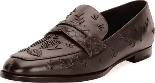 Bottega Veneta Stitched Slip-On Leather Penny Loafer 38.5 MSRP: $990.00