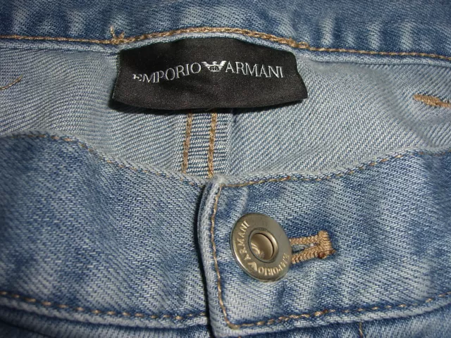 Jeans Armani J10 Extra Slim Stretch Denim W32 L34 Giorgio GA Uomo Blu Chiaro AJ 3