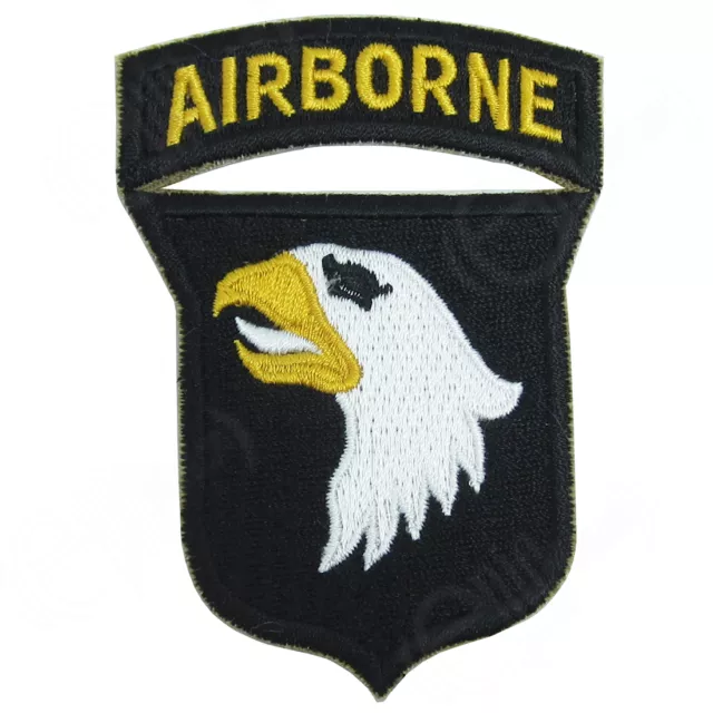 101st Airborne Screaming Eagles Patch - White Tongue - WW2 Repro Badge Uniform