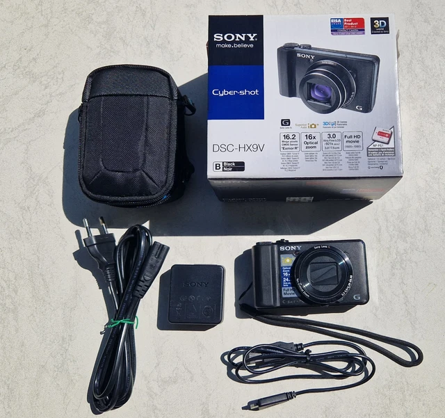 SONY CYBERSHOT DSCHX9V 16.2MP Digitalkamera Schwarz EUR 56,00