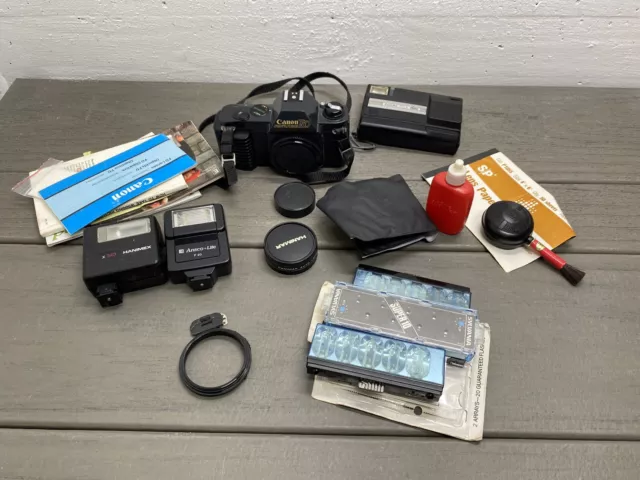 Vintage Camera And Accessories Parts/Repair Lot Canon T50 Kodak Teledisc  Flash