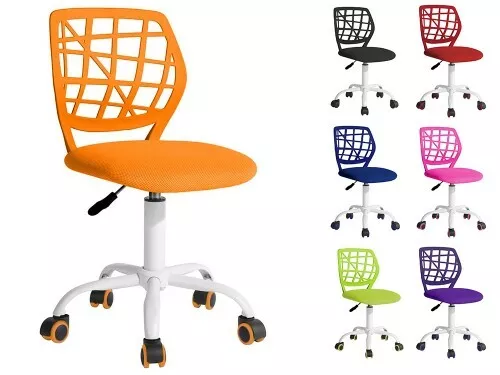 Silla giratoria con ruedas de escritorio ergonómica para niños oficina y estudio