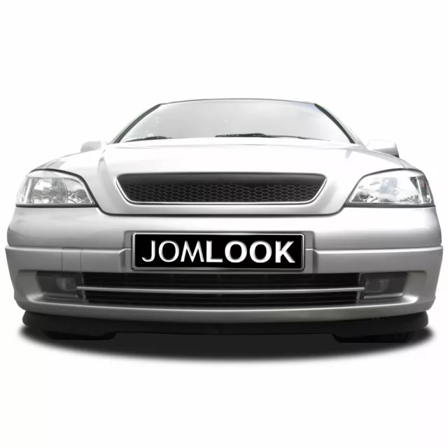 JOM Kühlergrill mit Waben Design schwarz chrom passend für Opel Astra G