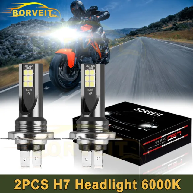 2pcs LED Motorcycle Headlight Bulbs White For Honda CBR600RR CBR1000RR 2003-16