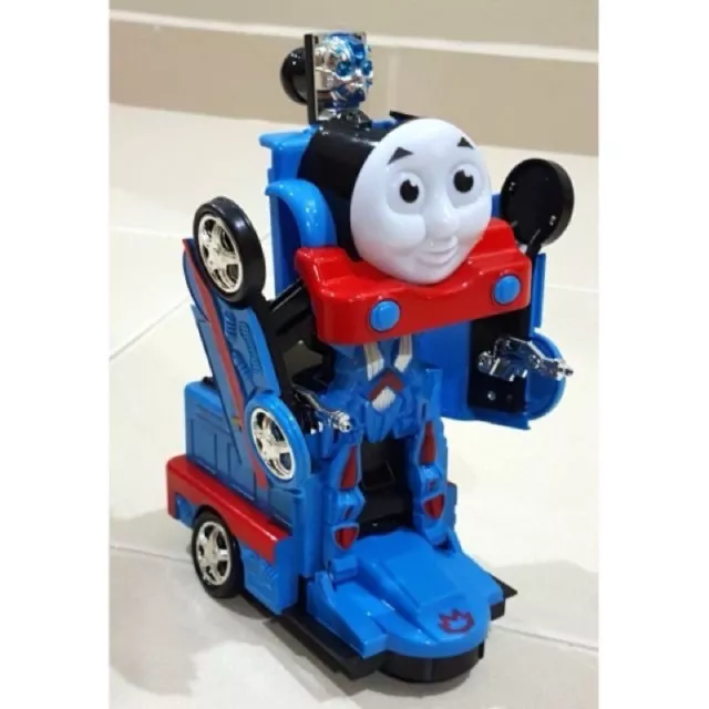 Thomas Transformers Electric Robot Train Toys Music Light Walking Music