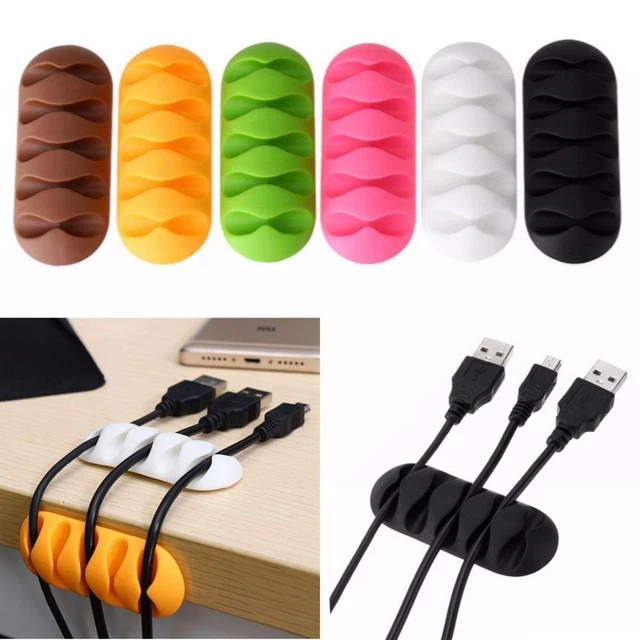 DIY CABLE REEL Organizer Desktop Clip Cord Management Headphone Wire