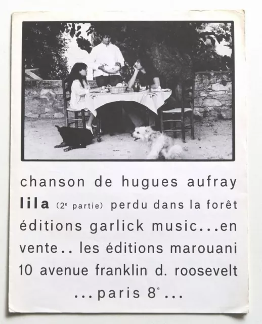 Partition vintage sheet music HUGUES AUFRAY : Lila * 70's Georget
