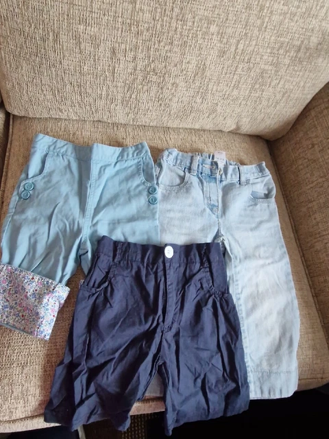 Girls Capris Ankle Grazer Jeans Bermuda Shorts Bundle 3-4 Years Next jojo maman
