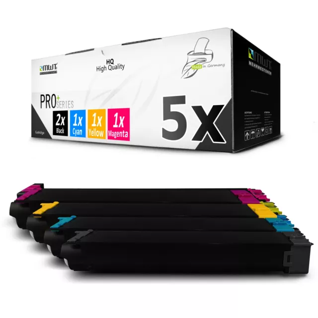 5x Druckerpatronen für Sharp MX-B 400 401 P MXC-38 GT MXC38GT CMYK