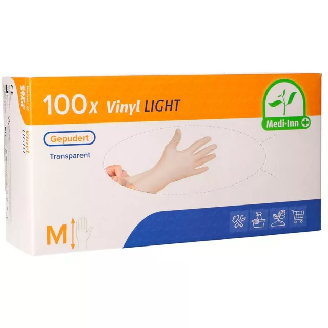 100er-Pack: PAPSTAR 93401 Vinylhandschuhe LIGHT Gr.M gepudert