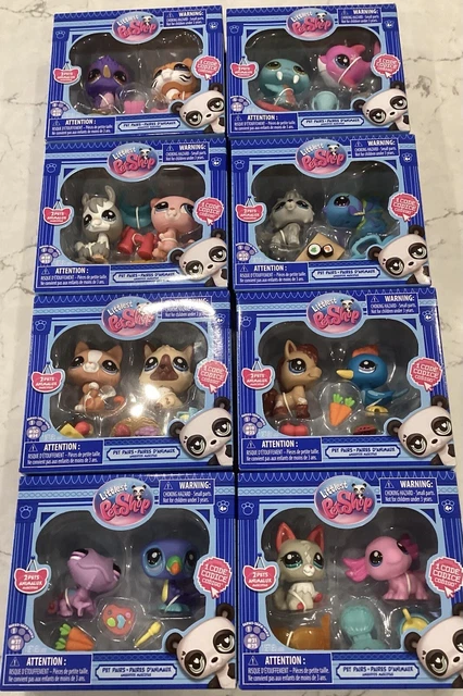 LITTLEST PET SHOP Gen 7 Pet Pairs Wolf Clydesdale Kiwi Dolphin Axolotl