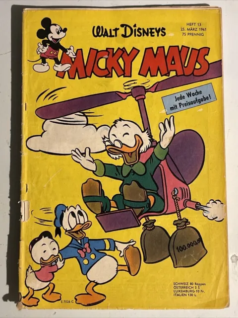 original Walt Disneys MICKY MAUS Heft 13 - 23. März 1961 - Ehapa Comic