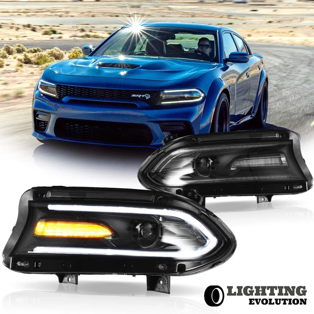 LED PROJECTOR HEADLIGHTS For 20152022 Dodge Charger Dual Beam Lens
