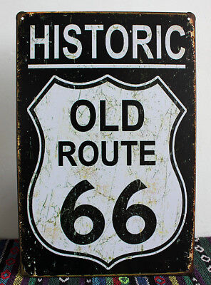 OLD ROUTE66 vintage Tin Sign Bar pub home Wall Decor Retro Metal art Poster