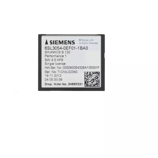 Siemens Sinamics S120 Compact Flash Card 6SL3054-0EF01-1BA0