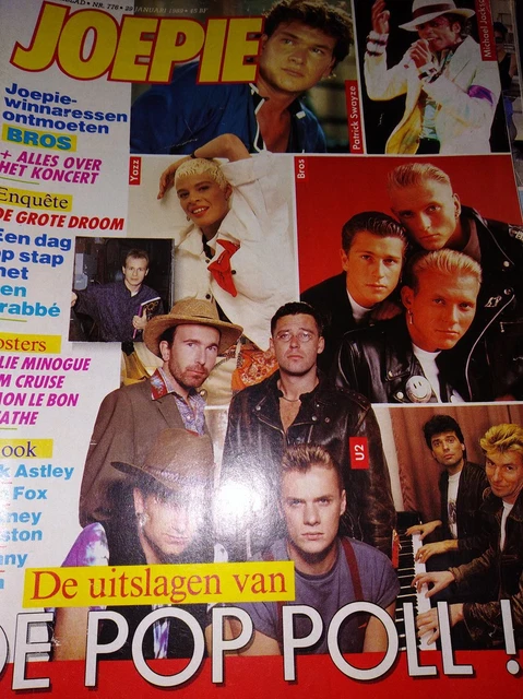 Joepie 1989 Bros U2 Patrick Swayze Samantha Fox Michael Jackson Madonna