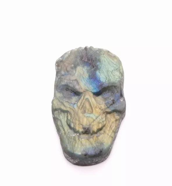 Labradorite Crystal Skull Carving Healing Natural 70g