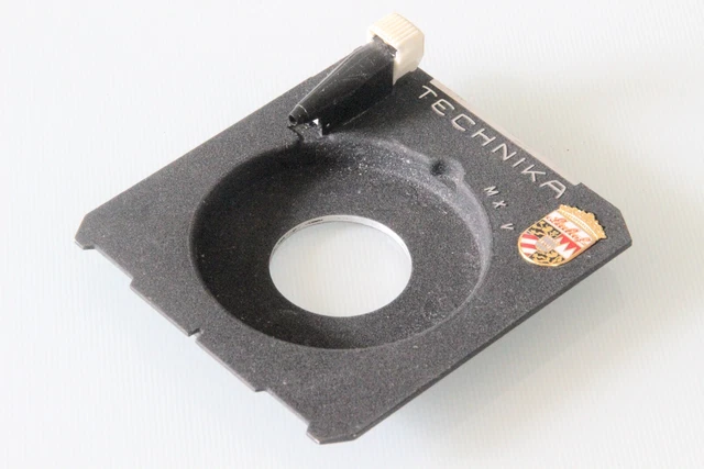 Placa de objetivo hundida Linhof 6x9 lensed board #00 Ø26 mm 74x81 mm