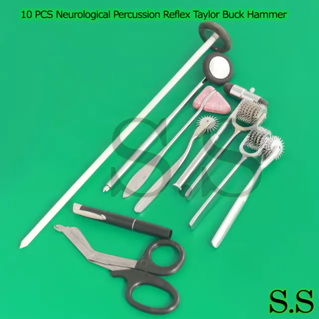 10 PCS Neurological Percussion Reflex Taylor Buck Hammer Pinwheel Diagnos DS-912