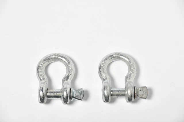 2x 1cm Schleife Fessel D-Ring W Clevis Schraube Pin Anker Feldherr 1 Tonne 998kg