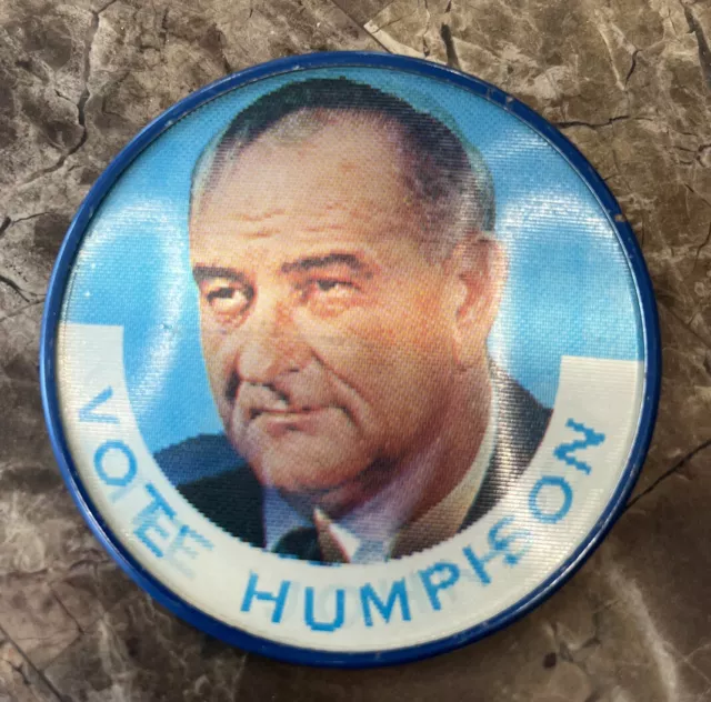 1964 Lyndon B.Johnson - Hubert H.Humphrey VERI-VUE Flasher Pin Button