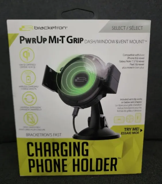 CHARGING PHONE MOUNT PwrUp Mi-T Grip, DASH/WINDOW & VENT