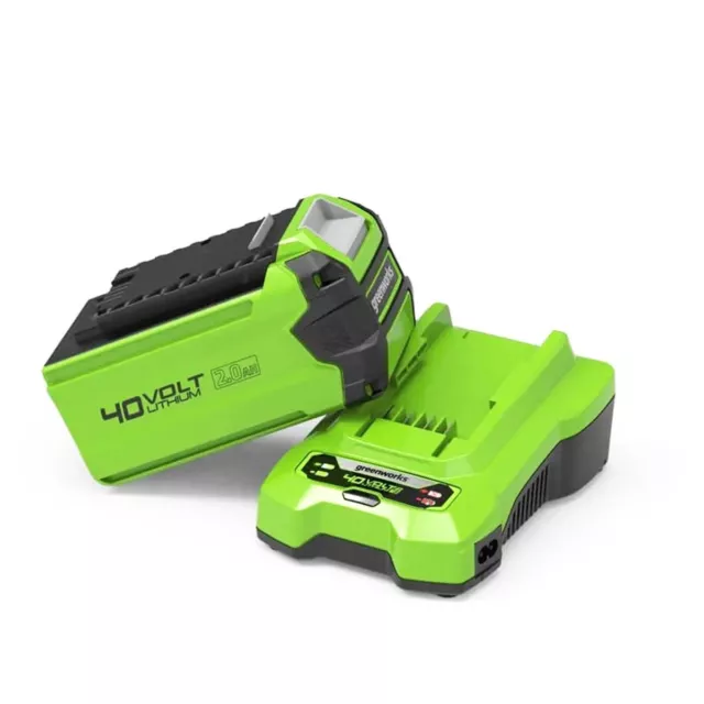 40V Cargador Batería Kit de Inicio Greenworks Herramientas GSK40B2 LI-ION