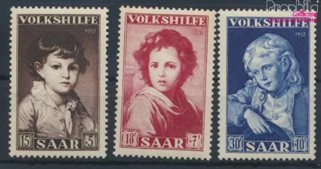 Briefmarken Saarland 1952 Mi 338-340 (kompl.Ausg.) mit Falz Kunst(9385526