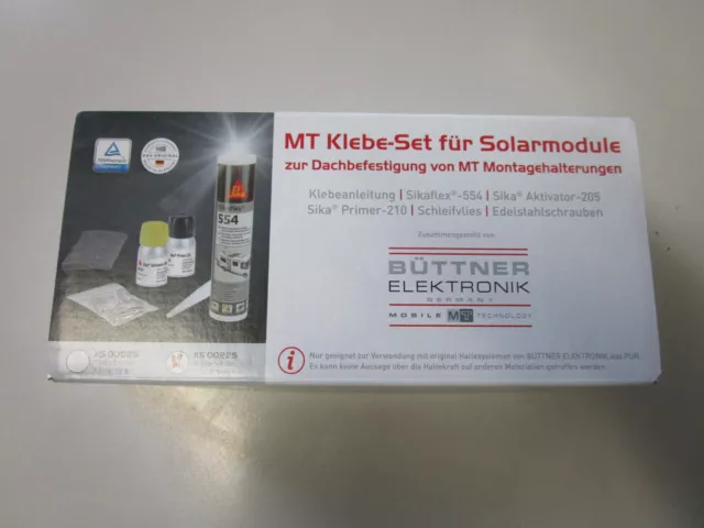 Büttner Klebeset für Halteprofile Solaranlage Kleben Solarmodul Sikaflex 554 NEU