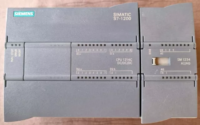 Siemens Simatic S7-1200 1214C CPU + 1x S7-1200 SM 1234 AI / AQ Analog Baugruppe
