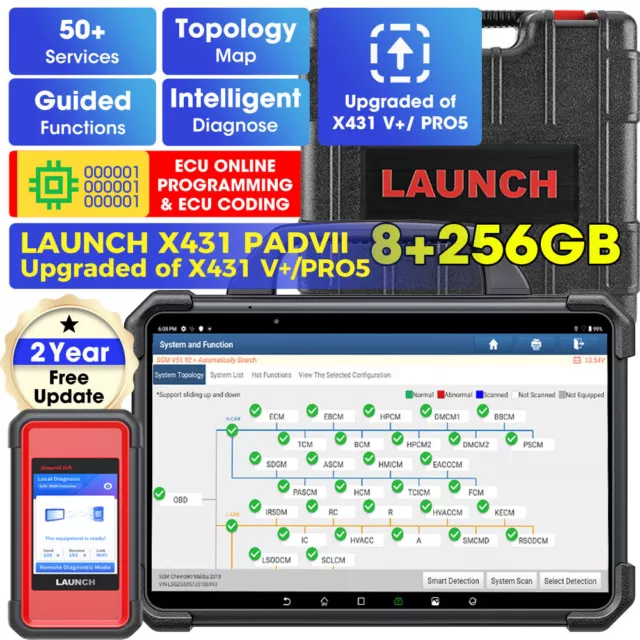 2024 LAUNCH X431 PAD VII PRO Profi Auto OBD2 Diagnosegerät ECU Key Programmier