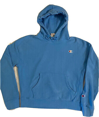 Champion Reverse Weave Blue Sweatshirt YOUTH SIZE M Pullover Hoodie