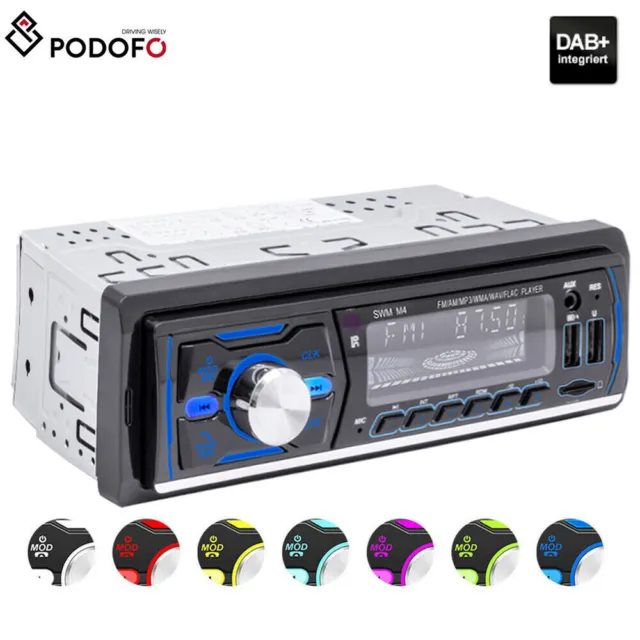 Autoradio mit DAB+ Antenne Bluetooth Freisprecheinrichtung 2xUSB SD AUX MP3 1DIN