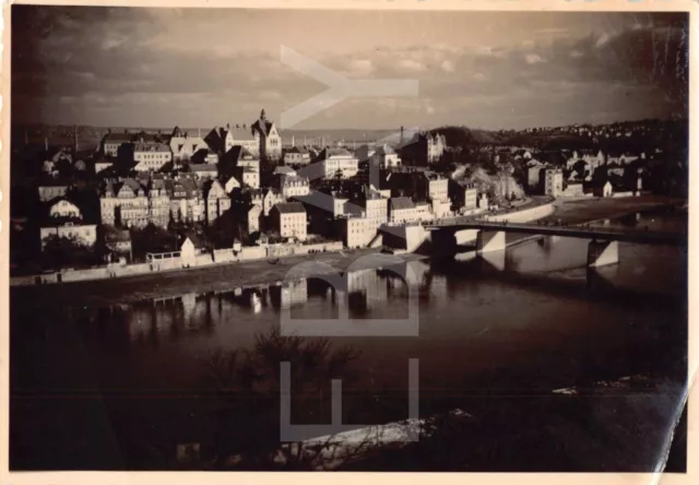 1950s Original Photo Elbe In Meissen And Steamships Of Germany 1A7