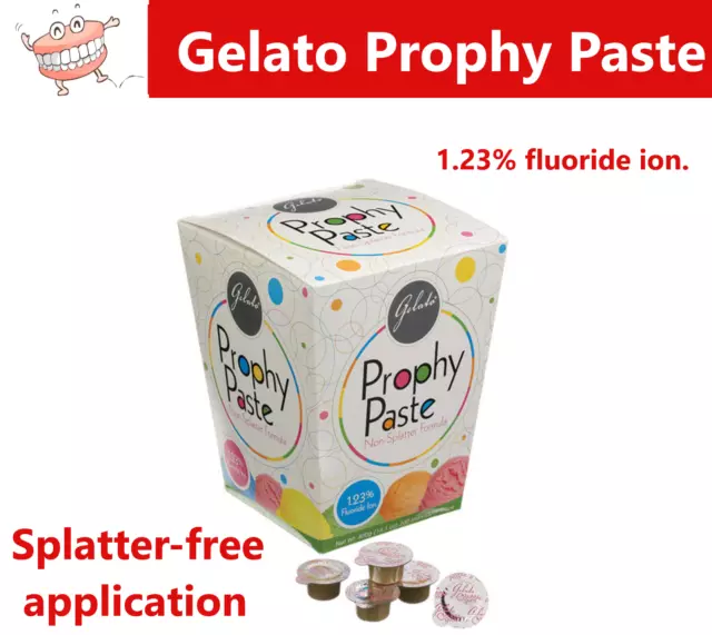 Dental Gelato Prophy Paste Medium Assorted Flavors, Keystone  1.23% Fluoride Ion