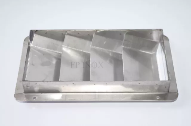 Grille d'aération 4 volets ( Moteur ) 205mmx112mm inox 316 2