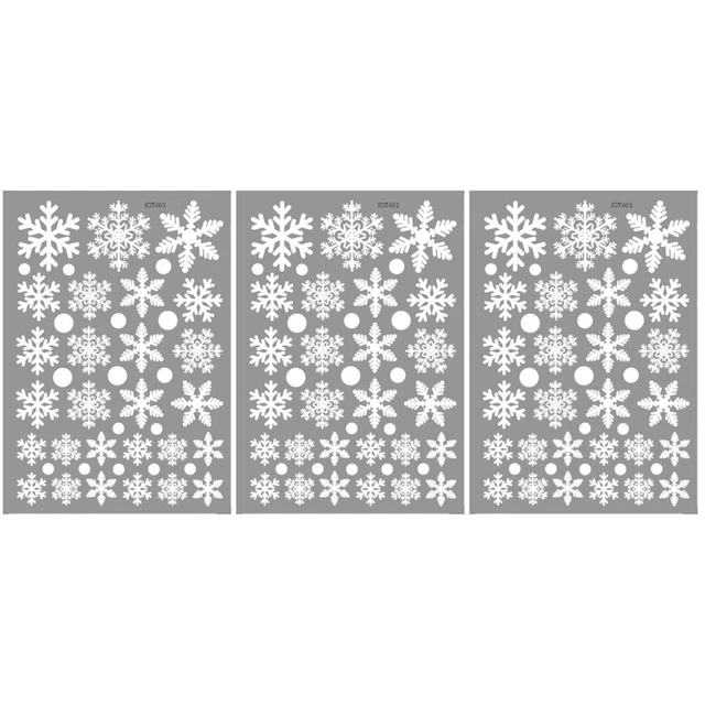 Pegatina de pared copos de nieve decoración navideña con copos de nieve extraíbles