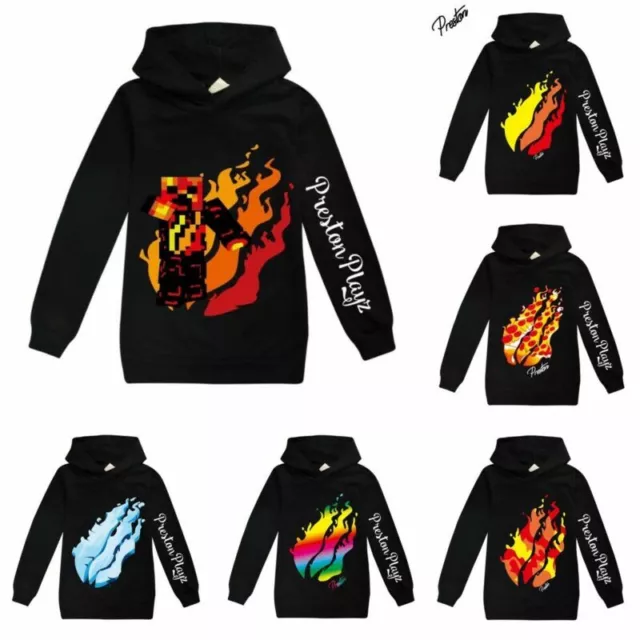 Felpa con cappuccio bambini PRESTONPLAYZ ragazzi ragazze felpa con cappuccio maglione t maglietta regali top