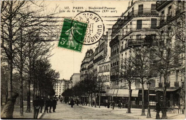 CPA PARIS 15th - Boulevard Pasteur taken from Rue Falguiéres (80661)