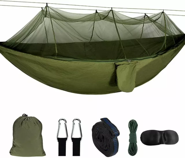 Camping Hammock with Mosquito Net Lightweight 2 Person Outdoor Hammock Travel