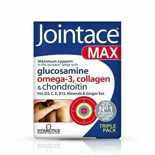 JOINTACE MAX GLUCOSAMINE,OMEGA 3,Collagen & Tumeric 84 Tabs * SALE* £14