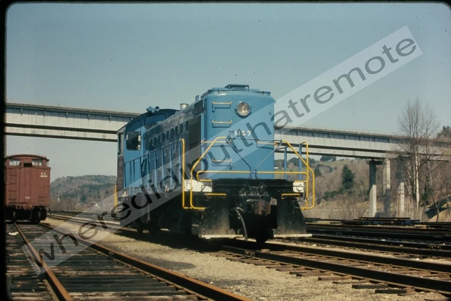 Orig. Slide Boston & Maine BM 1187 Alco S3 White River Junction VT 5-6-1972