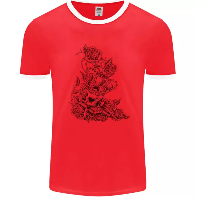 T-shirt da uomo Skull Crown Biker teschio gotico metallo pesante fotol
