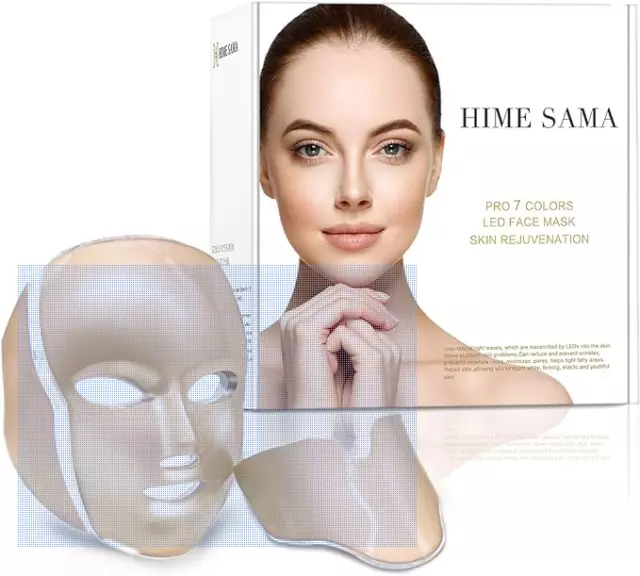 Maschera facciale Led Viso PROFESSIONALE, HIME SAMA ,7 Colori, viso e collo
